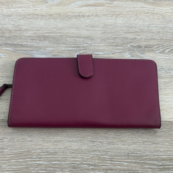 Coach Women's Rich Burgundy Wallet - Picture 2 of 3